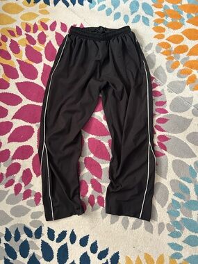 Men's Black Joggers with White Side Piping
